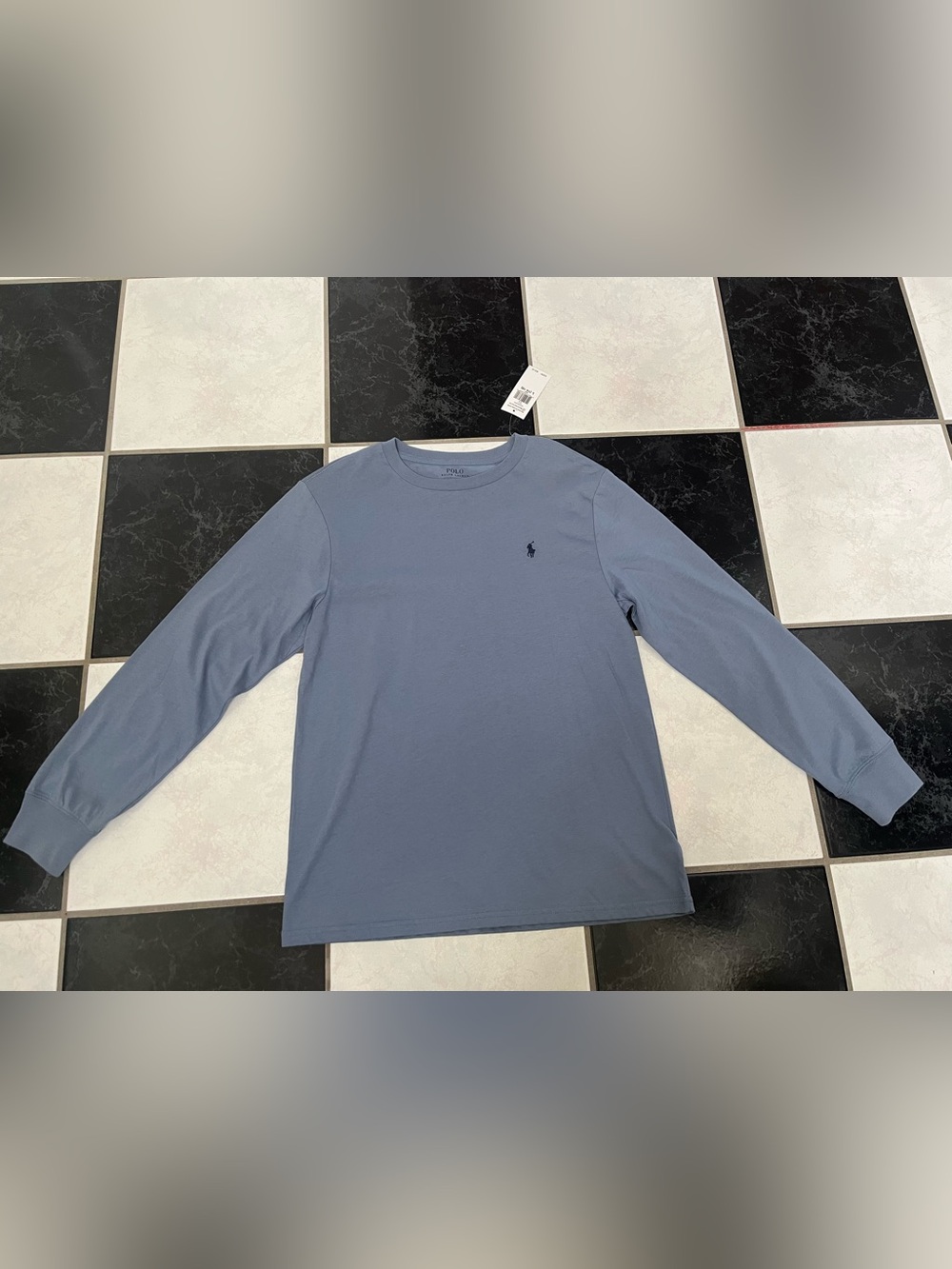 NWT 100% AUTH Ralph Lauren Big Boy Long-Sleeve Crewneck Tee Sz L(14-16)